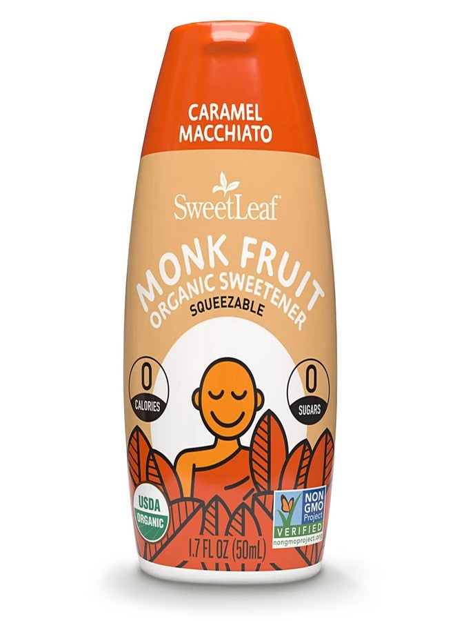 SweetLeaf Caramel Liquid Monk Fruit - Monk Fruit Liquid Sweetener Drops, Organic Monk Fruit Extract, Zero Calorie Sweetener, Sugar Free, Keto Friendly, Erythritol Free - 1.7 Fl Oz - Image 1